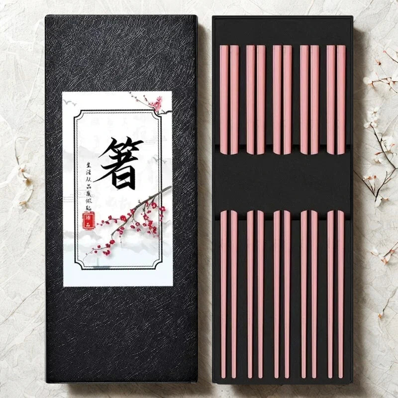 Baguettes chinoises acier - Collection multicolore