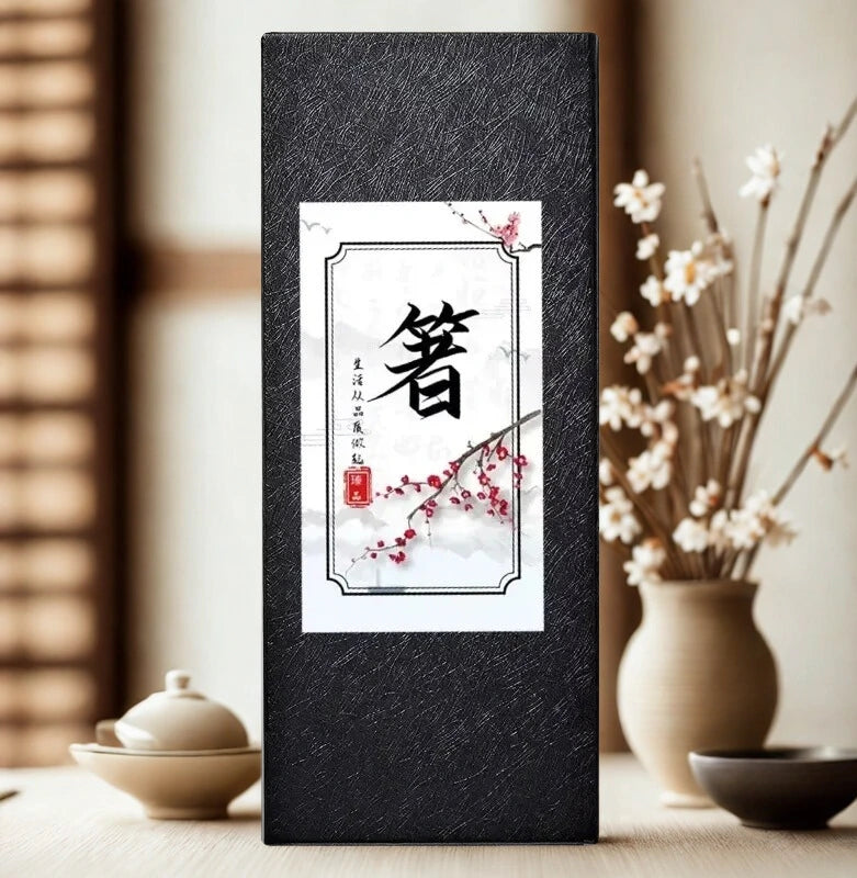 Baguettes chinoises acier coffret