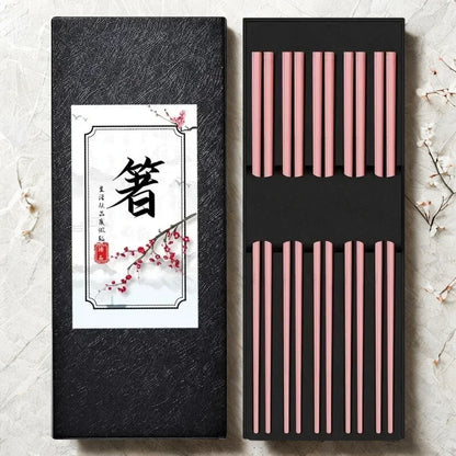 Baguettes chinoises acier - Collection multicolore