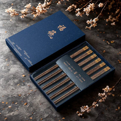 Baguettes chinoises luxe - bois de Wengé